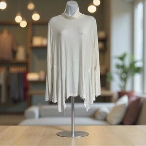 G by Giuliana Ivory Size 1X Turtleneck Soft Long Sleeve TUNIC NEW NWOT